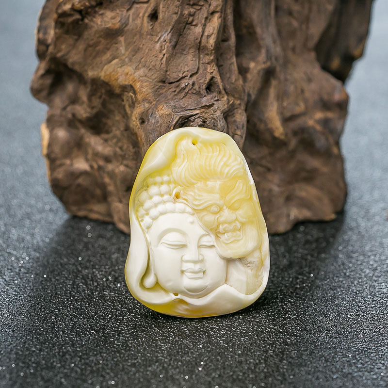 波罗的海天然白花蜜蜡一念之间吊坠-红掌柜