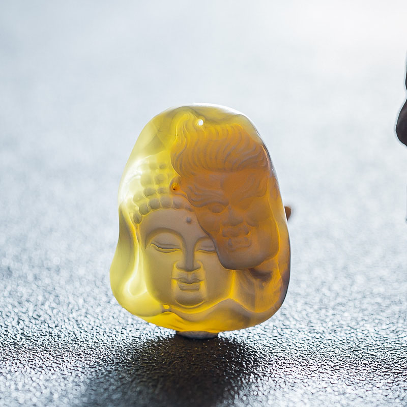 白花蜜蜡一念之间吊坠-红掌柜