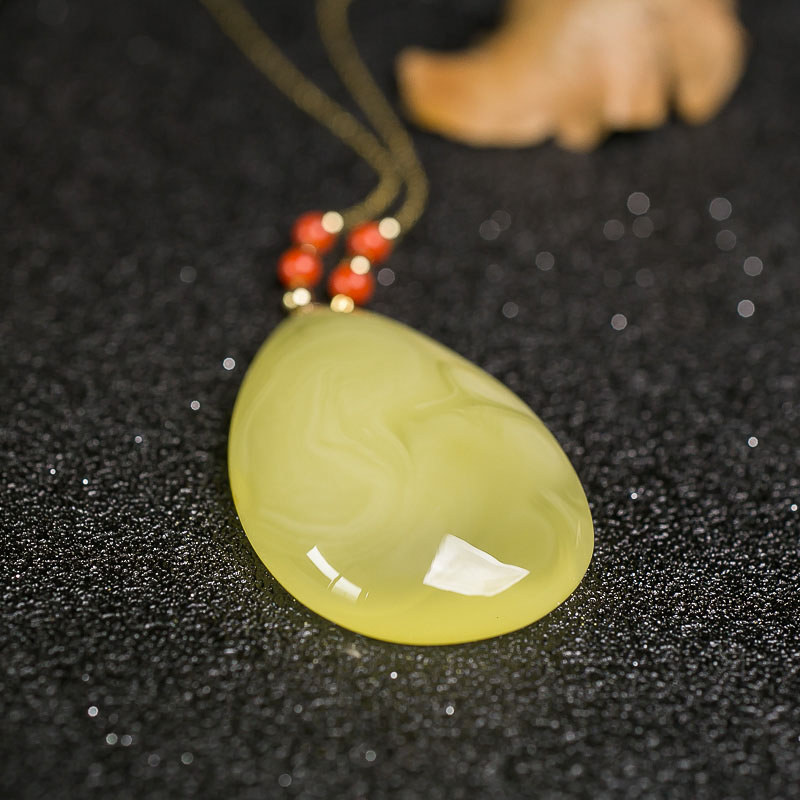 蜜蜡水滴-红掌柜