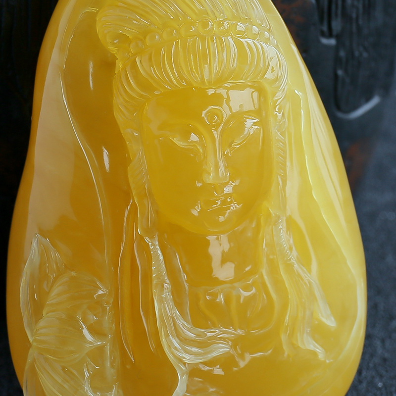 波罗的海鸡油黄蜜蜡挂件-红掌柜