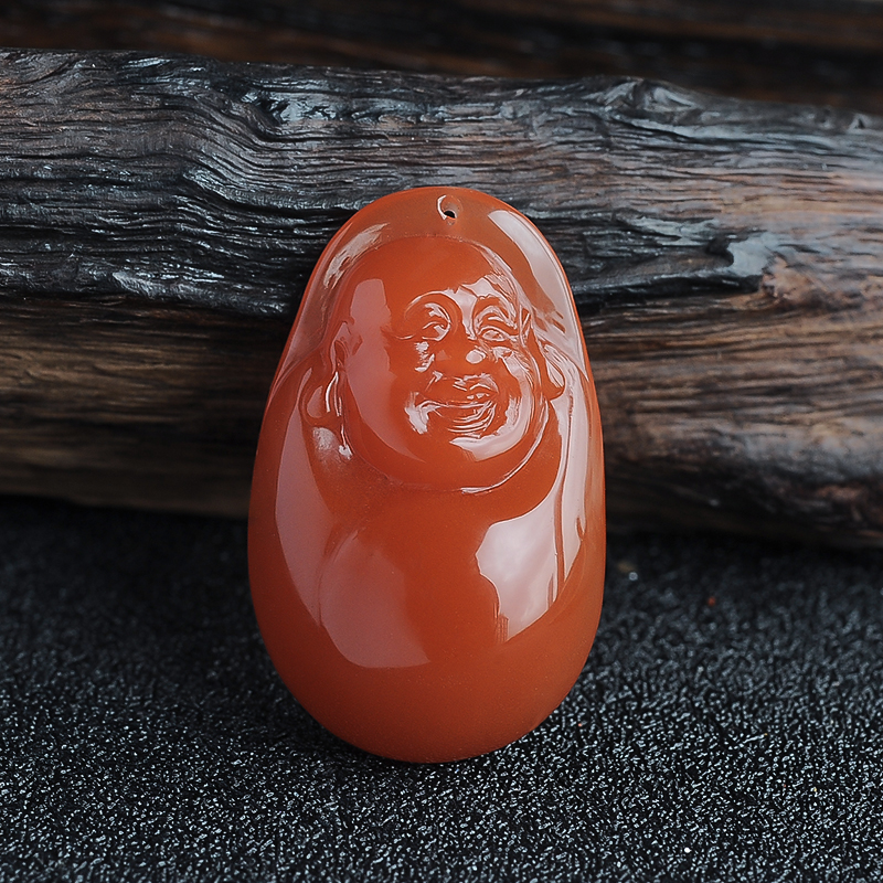 南红弥勒佛吊坠-红掌柜