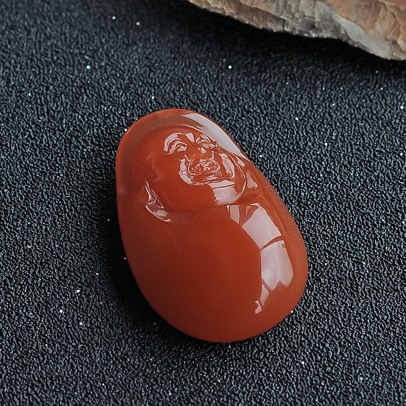 樱桃红南红弥勒佛吊坠-红掌柜