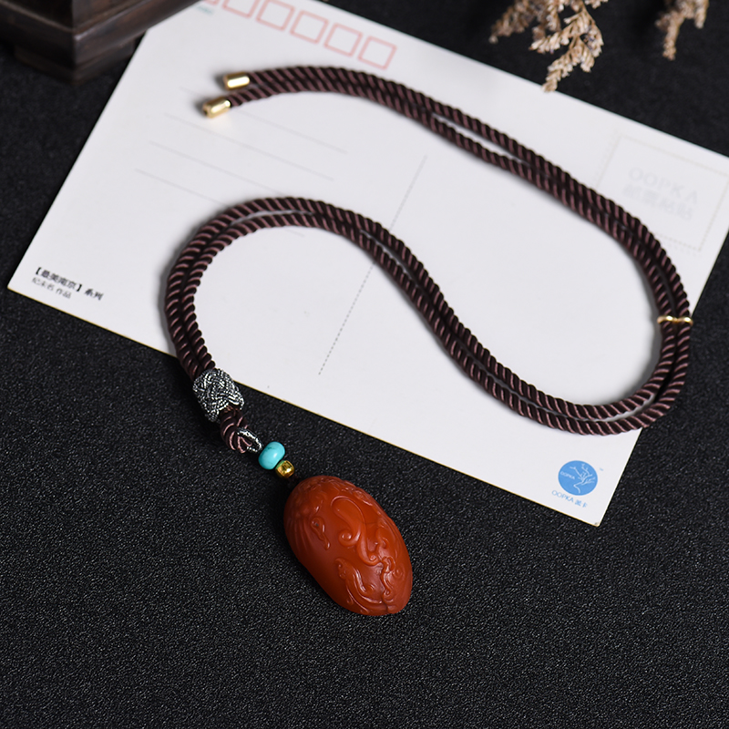 貔貅南红玛瑙挂件-红掌柜