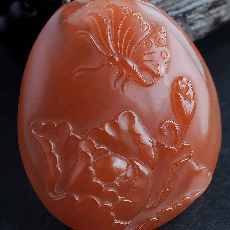 四川联合料水红花开富贵吊坠-红掌柜