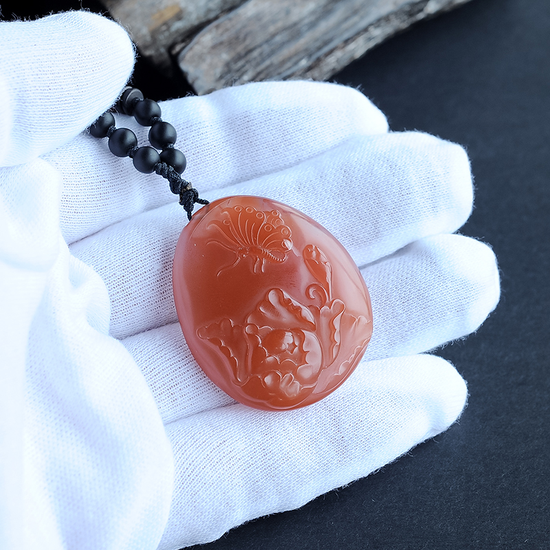 四川联合料水红花开富贵吊坠-红掌柜