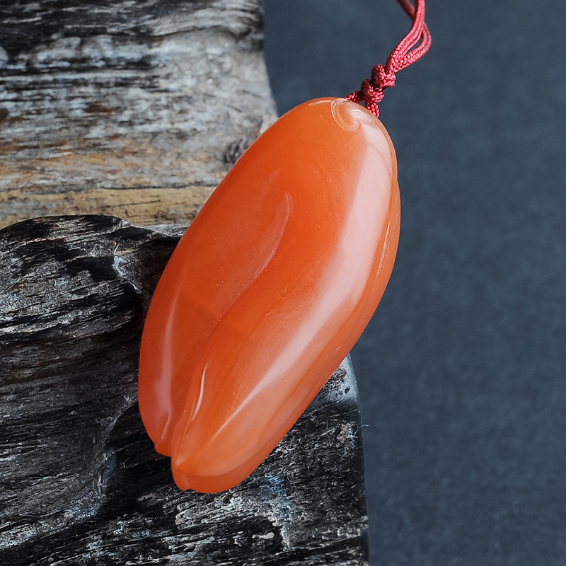 川料樱桃红南红花件挂坠-红掌柜