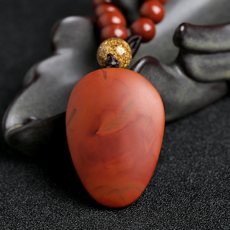 九口南红挂坠-红掌柜