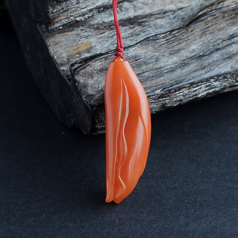 联合料料柿子红苏工花件吊坠-红掌柜