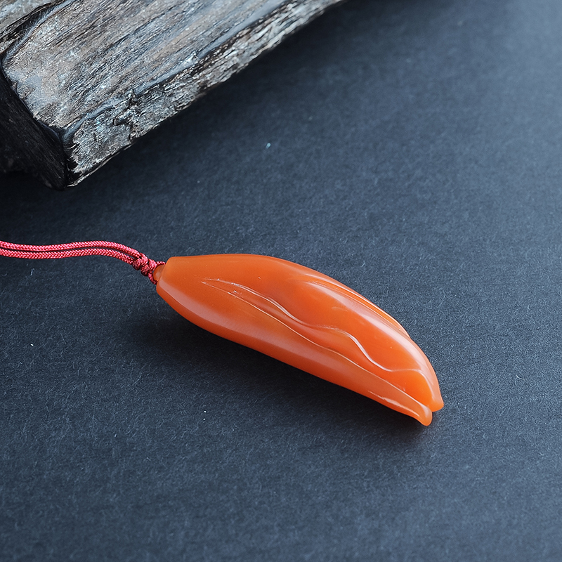 苏工南红玛瑙花件挂坠-红掌柜