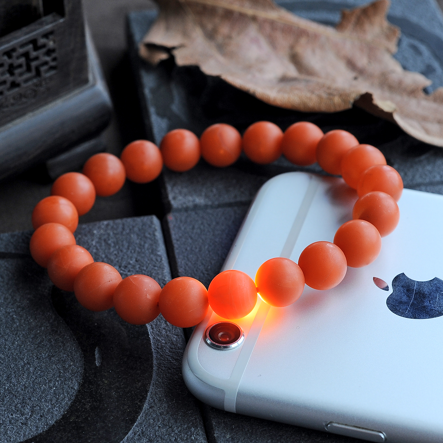 保山柿子红南红念珠-红掌柜