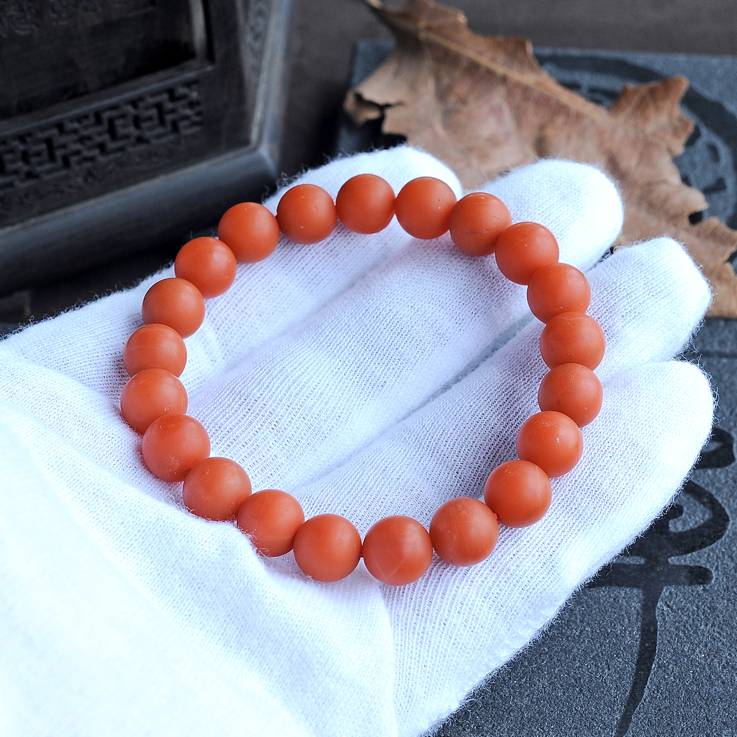 南红玛瑙佛珠-红掌柜