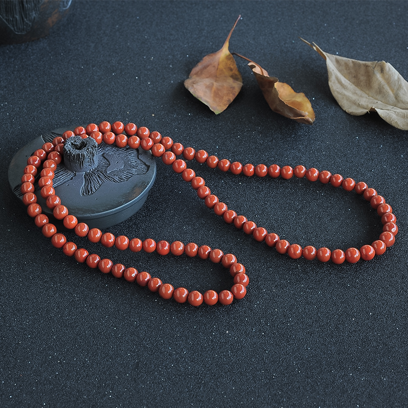 南红108手串-红掌柜