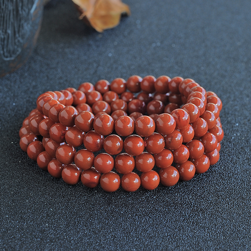 南红108佛珠-红掌柜