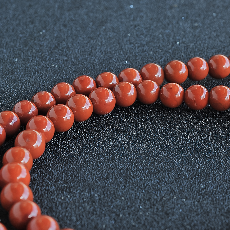 柿子红南红108手念珠-红掌柜