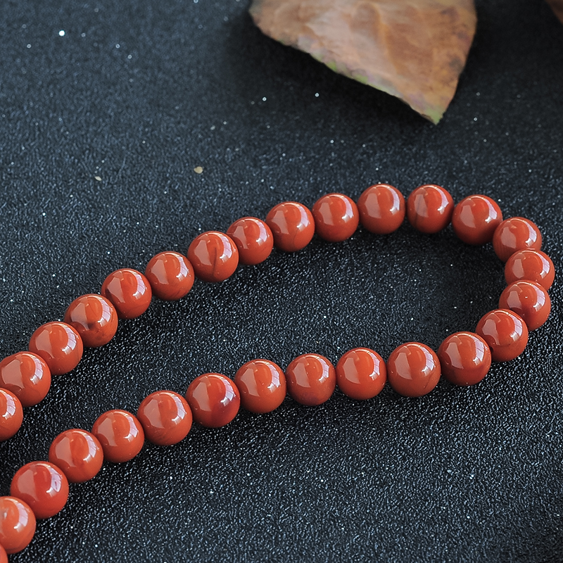 川料南红108佛珠-红掌柜