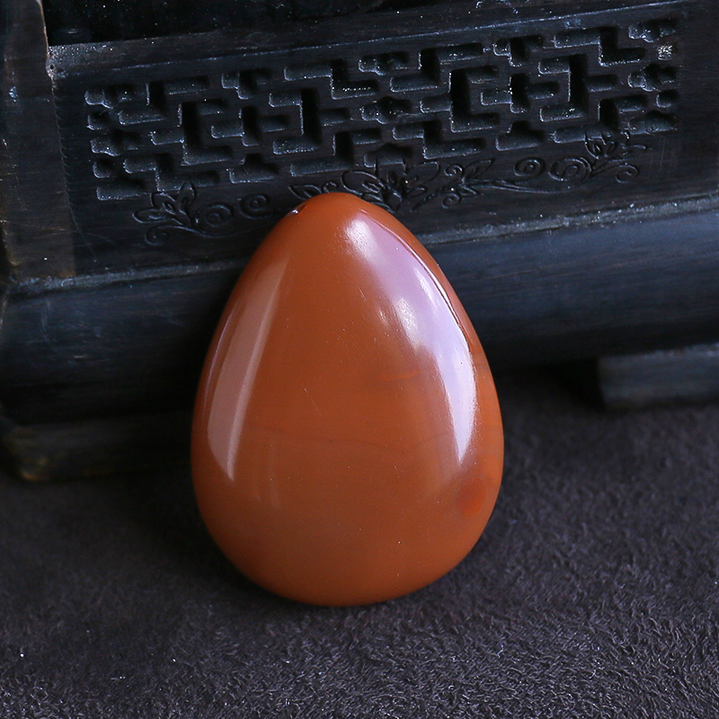 川料南红弥勒佛吊坠-红掌柜