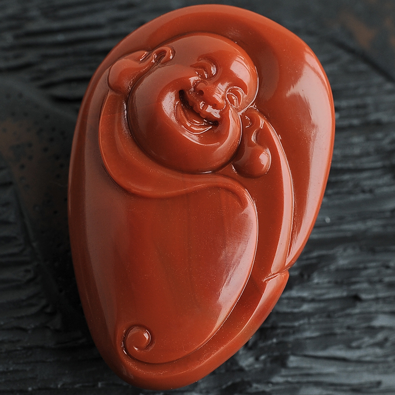 南红弥勒佛挂件-红掌柜