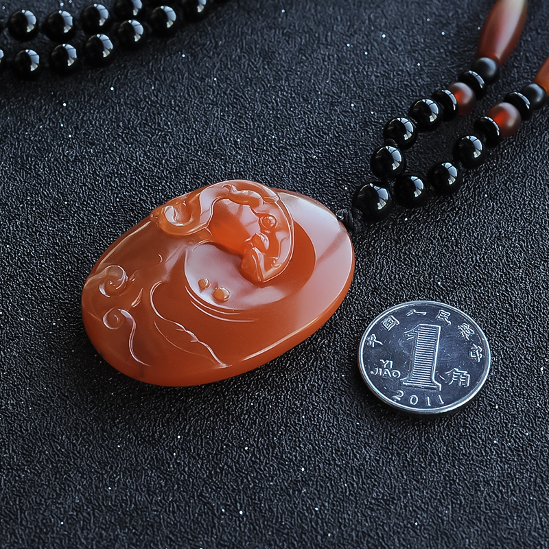 苏工南红吊坠-红掌柜