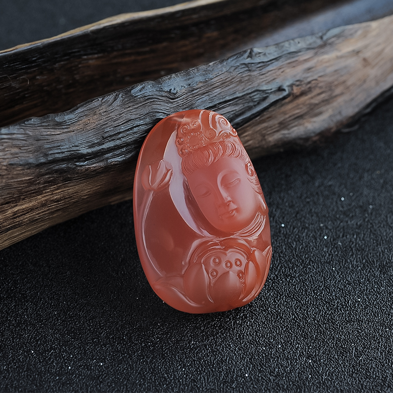 南红观音挂件-红掌柜