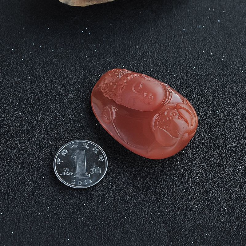 川料南红吊坠-红掌柜