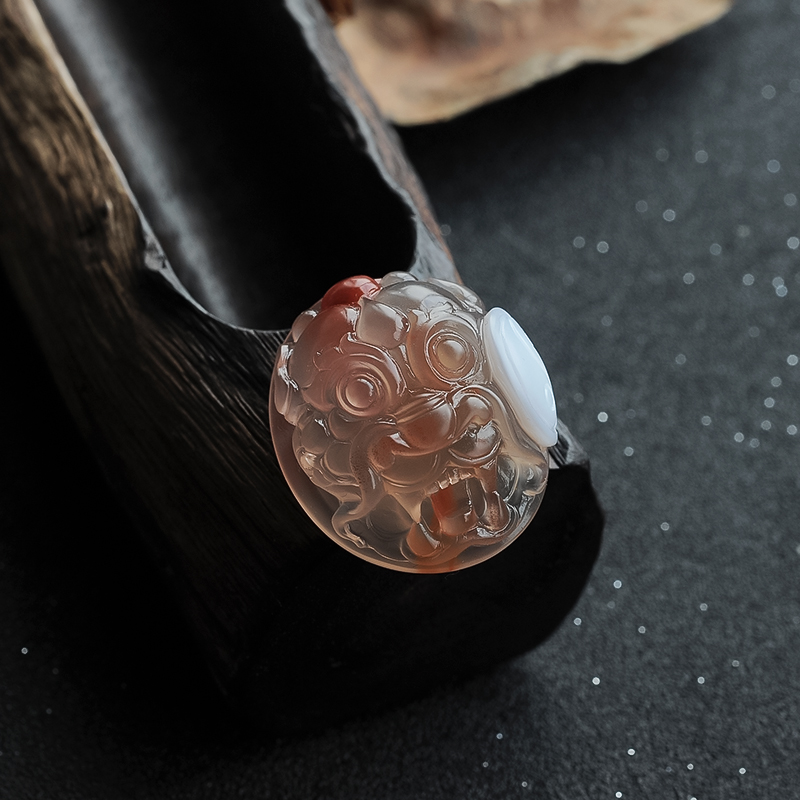 冰飘料南红吊坠-红掌柜