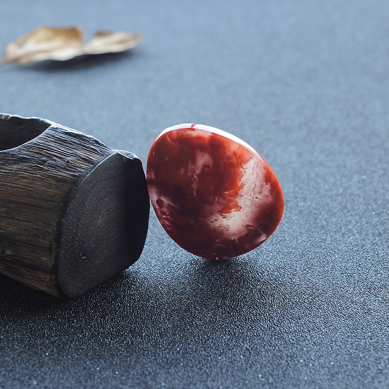 川料南红挂坠-红掌柜