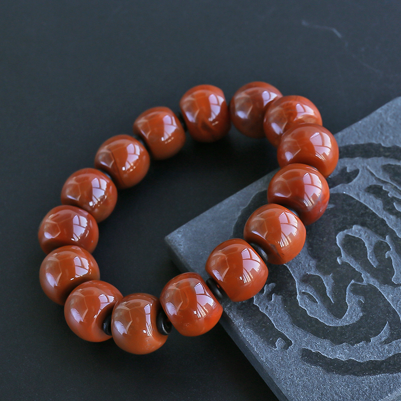 南红念珠-红掌柜