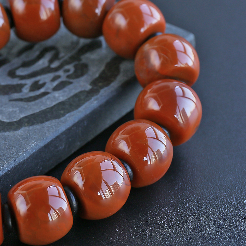 川料南红念珠-红掌柜