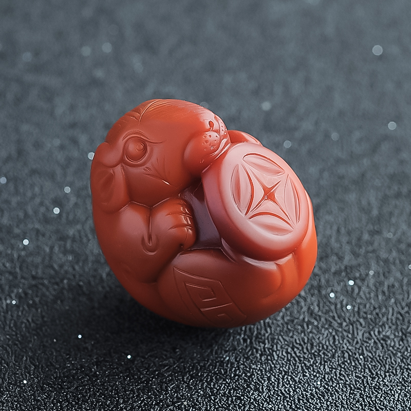 南红数你有财挂件-红掌柜