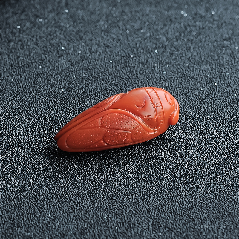 柿子红南红吊坠-红掌柜