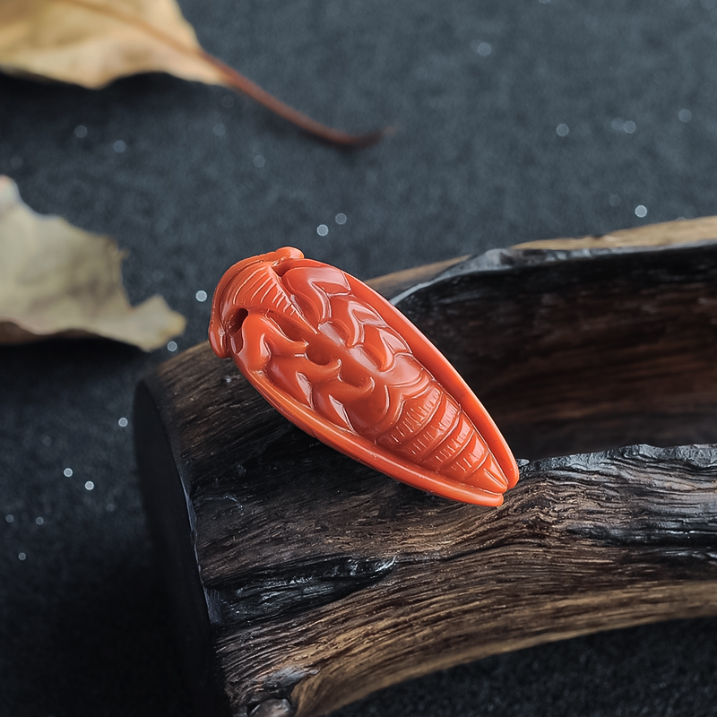 柿子红南红挂坠-红掌柜