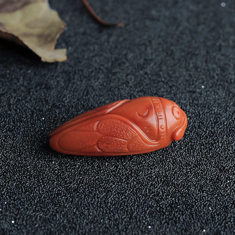 柿子红南红挂件-红掌柜