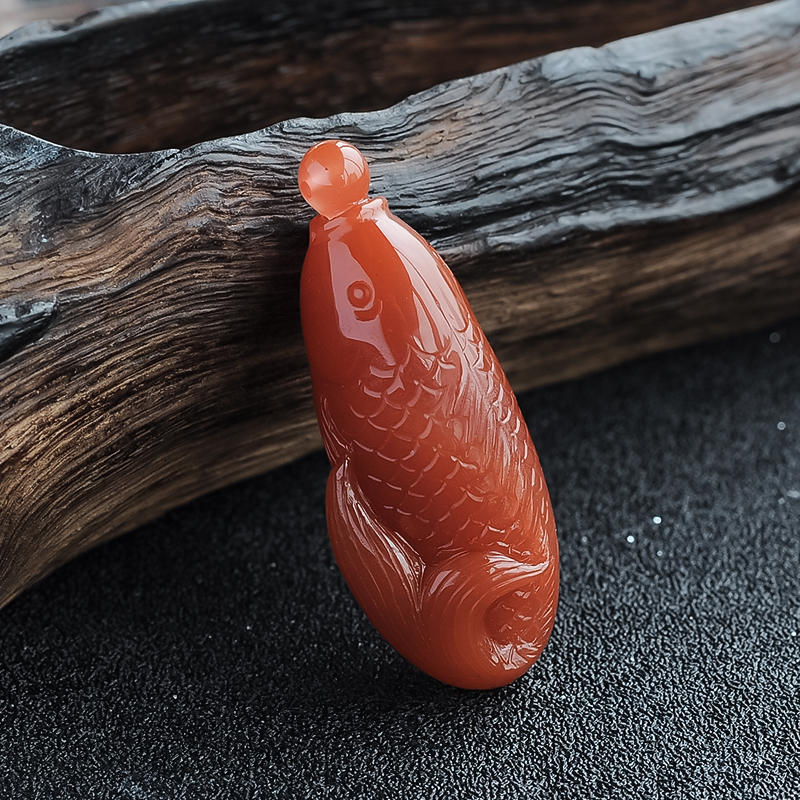 樱桃红南红吊坠-红掌柜