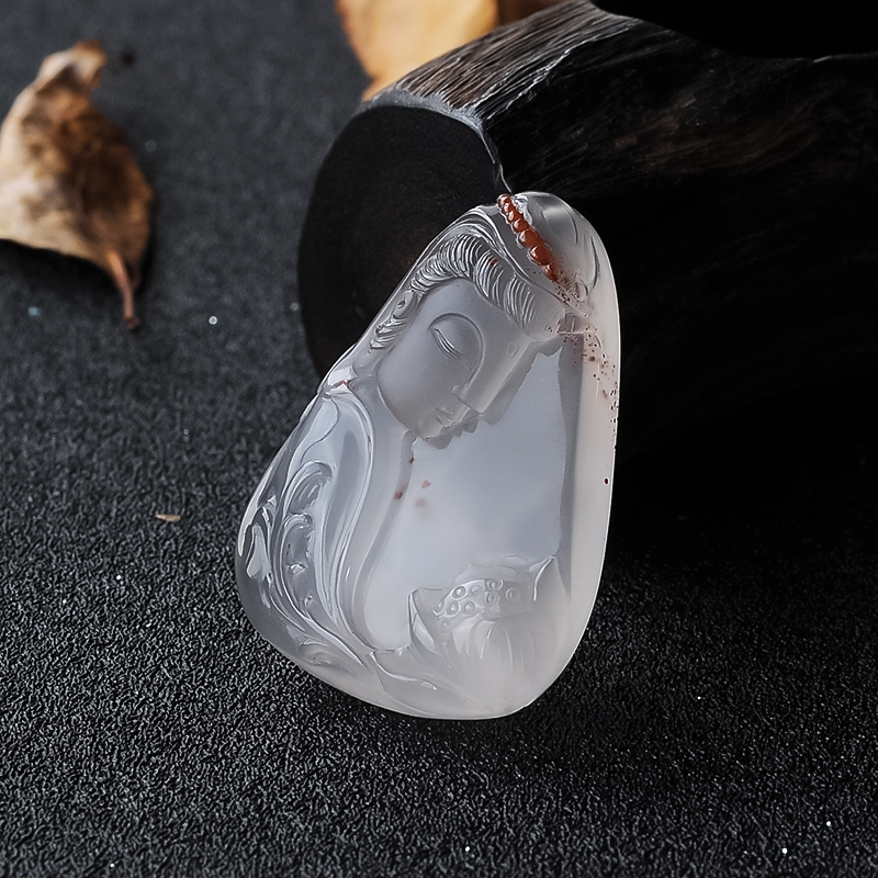 冰飘南红观音吊坠-红掌柜