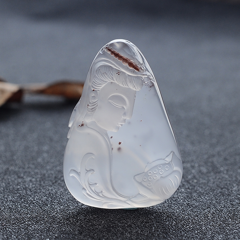 冰飘南红观音挂坠-红掌柜