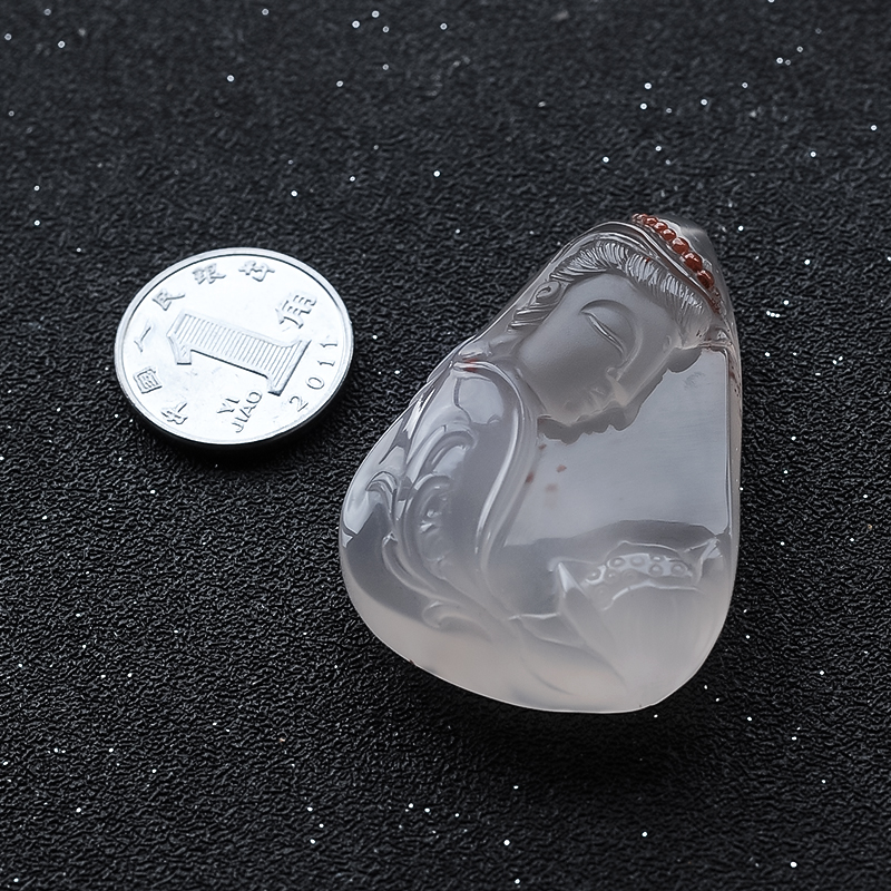 冰飘南红观音吊坠-红掌柜