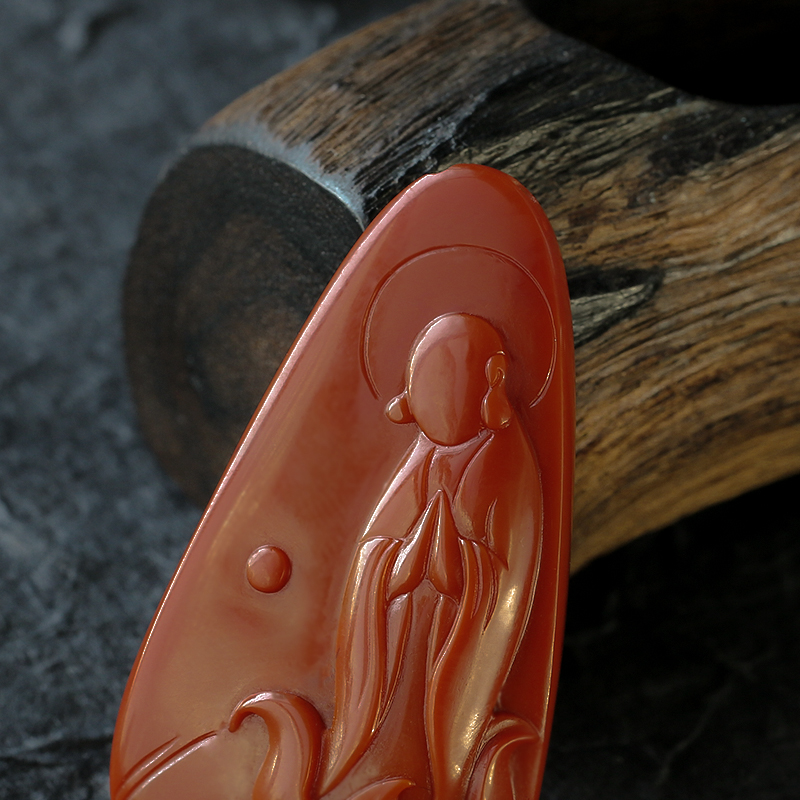 满肉南红挂件-红掌柜