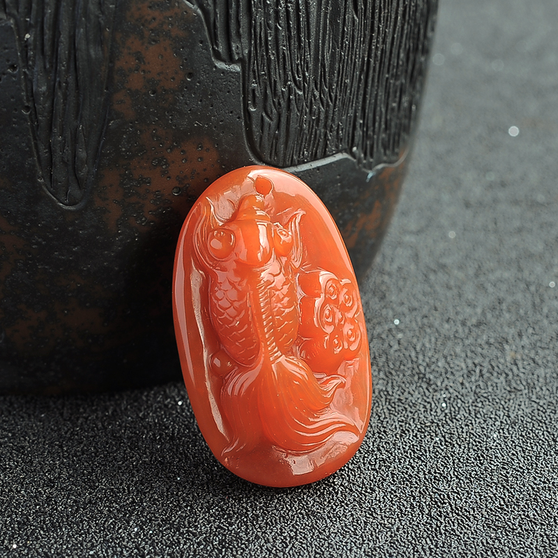 川料南红挂坠 - 红掌柜珠宝