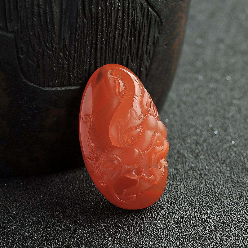 龙头南红吊坠 - 红掌柜珠宝