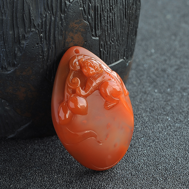 川料南红挂坠 - 红掌柜珠宝