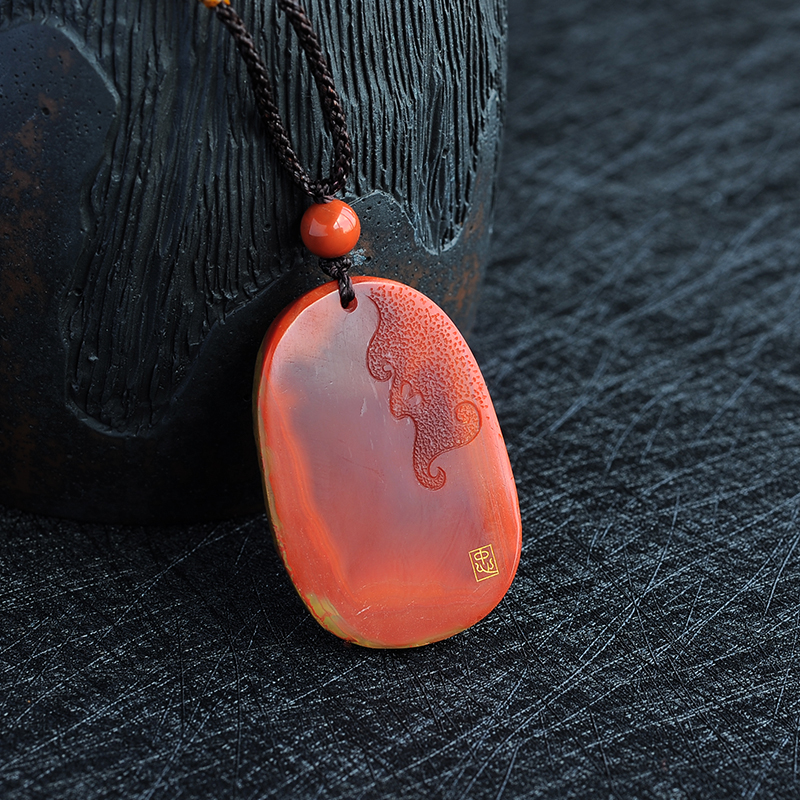 川料南红挂件 - 红掌柜珠宝