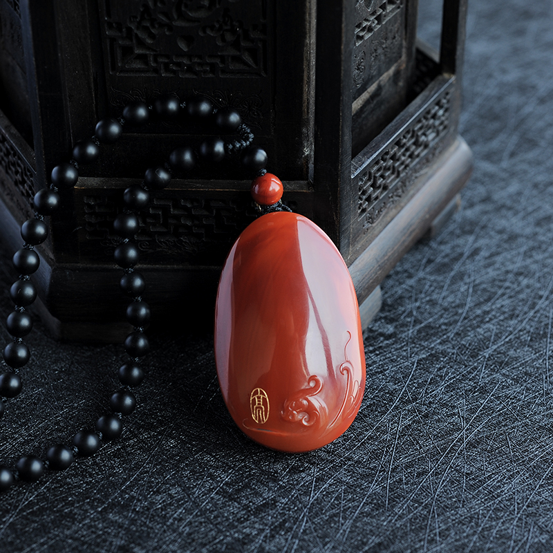 南红柿子红貔貅挂件-红掌柜