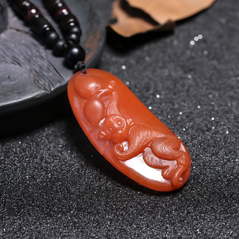 川料南红挂坠 - 红掌柜珠宝