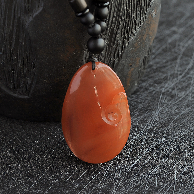 川料南红鱼挂坠 - 红掌柜珠宝