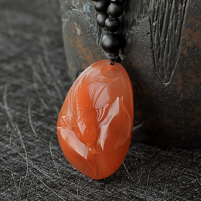 川料南红挂坠 - 红掌柜珠宝