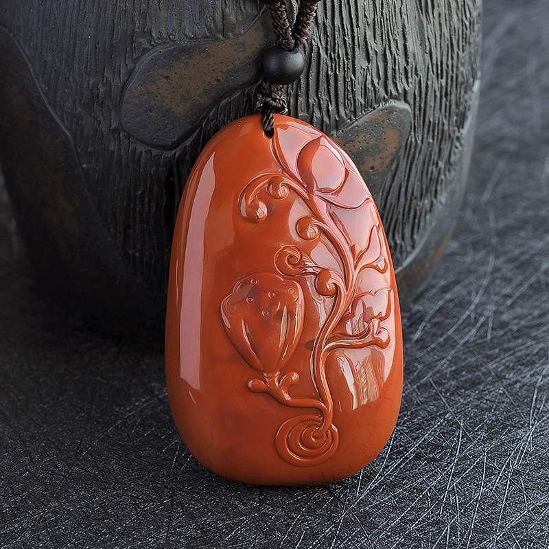 川料南红挂坠 - 红掌柜珠宝