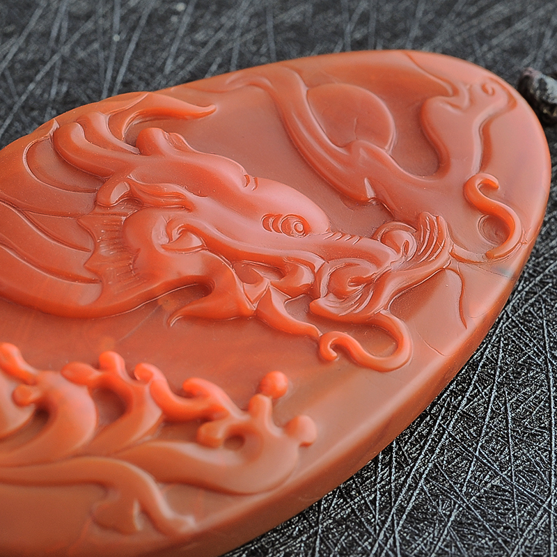 柿子红南红挂件 - 红掌柜珠宝