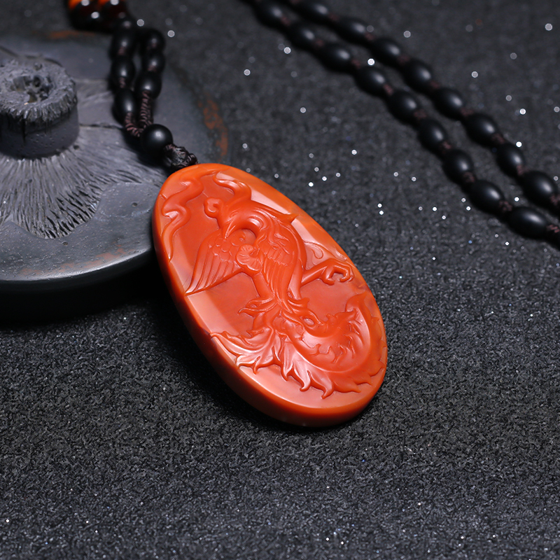 川料南红吊坠 - 红掌柜珠宝