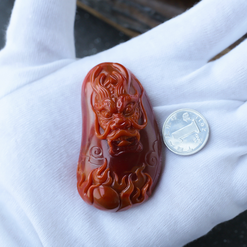 火焰纹南红 - 红掌柜珠宝