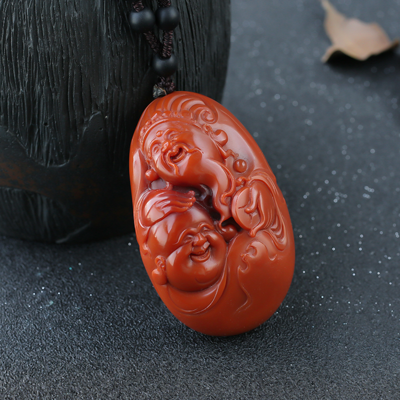 南红人财两旺挂坠-红掌柜